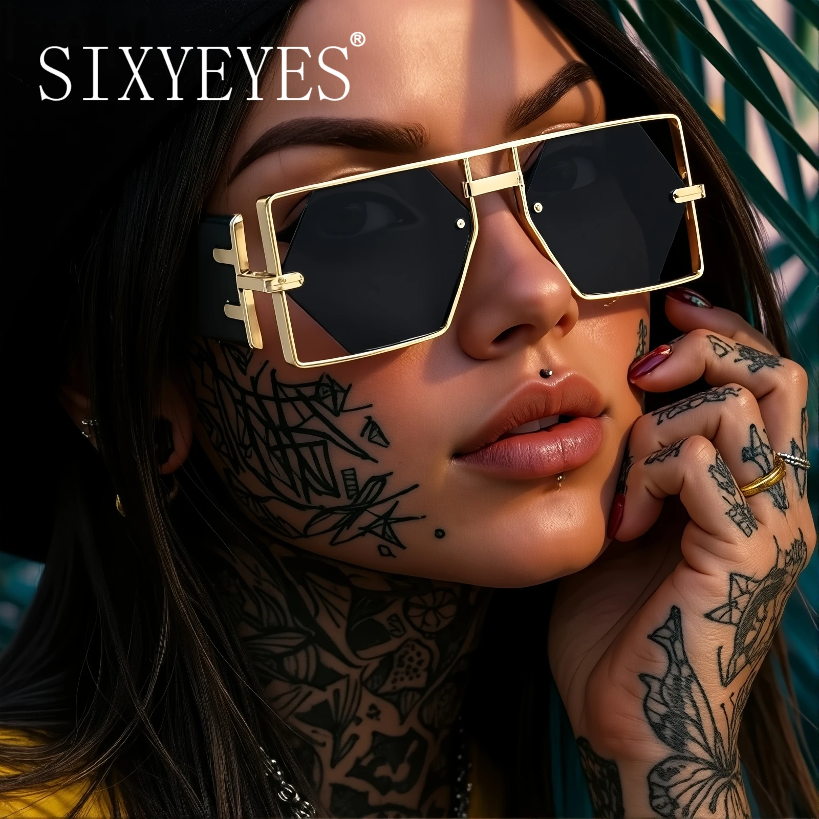 Fashion Metal Frame Square Sunglasses UV400 Wide Leg Sun Protection Shades for Women Men Vintage 2025 Gafas De Sol
Fashion Metal Frame Square Sunglasses UV400 Wide Leg Sun Protection Shades for Women Men Vintage 2025 Gafas De Sol