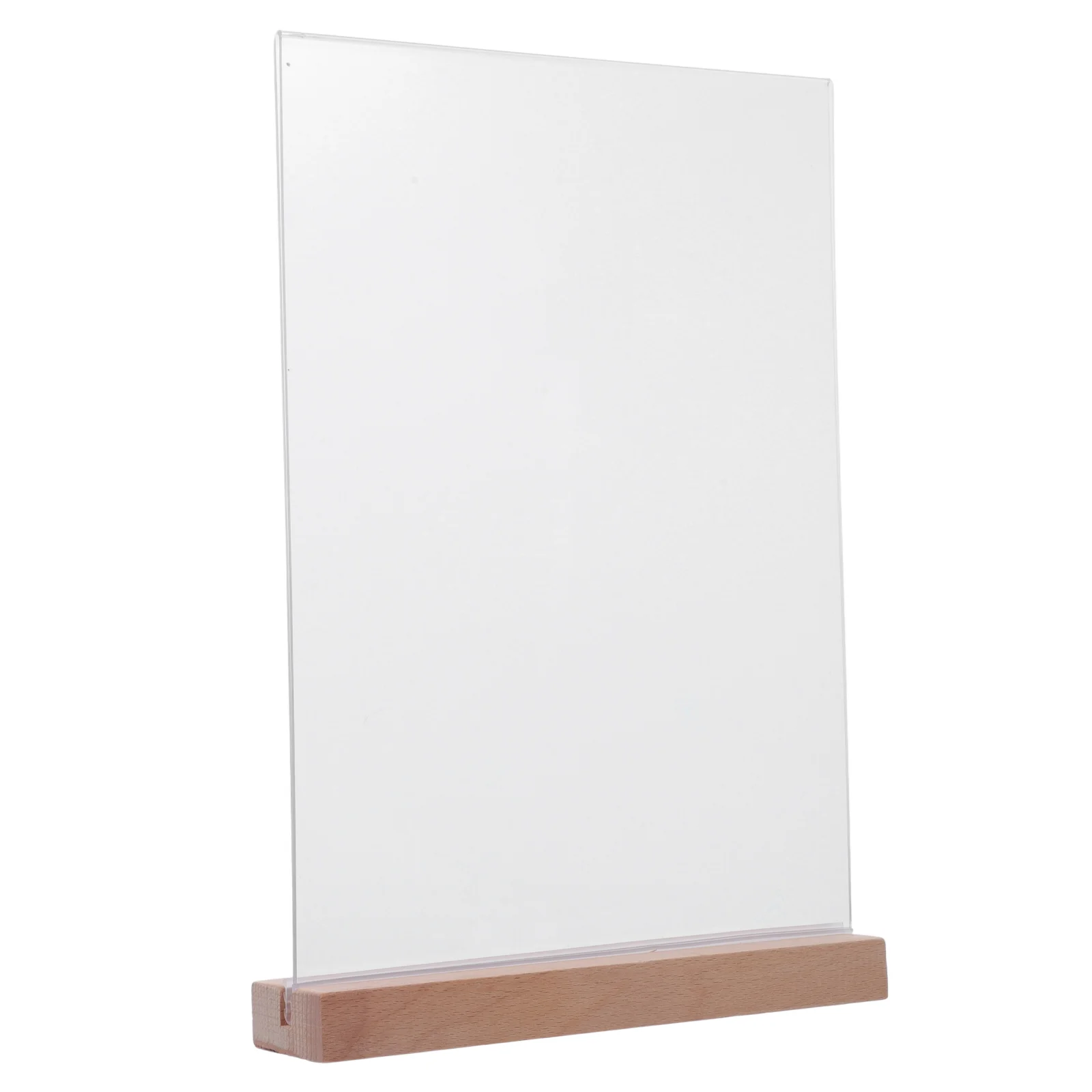 Acrylic Display Stand Card Page Sign Holder Signs Poster Signage with Wood Base Menu Stands Desktop Standing
Acrylic Display Stand Card Page Sign Holder Signs Poster Signage with Wood Base Menu Stands Desktop Standing