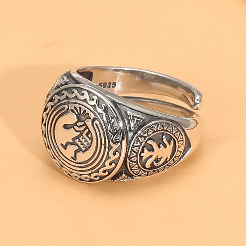 925 silver ring male single power style Personalized Vintage Thai silver opening adjustable hipster Ring Factory wholesale
925 silver ring male single power style Personalized Vintage Thai silver opening adjustable hipster Ring Factory wholesale