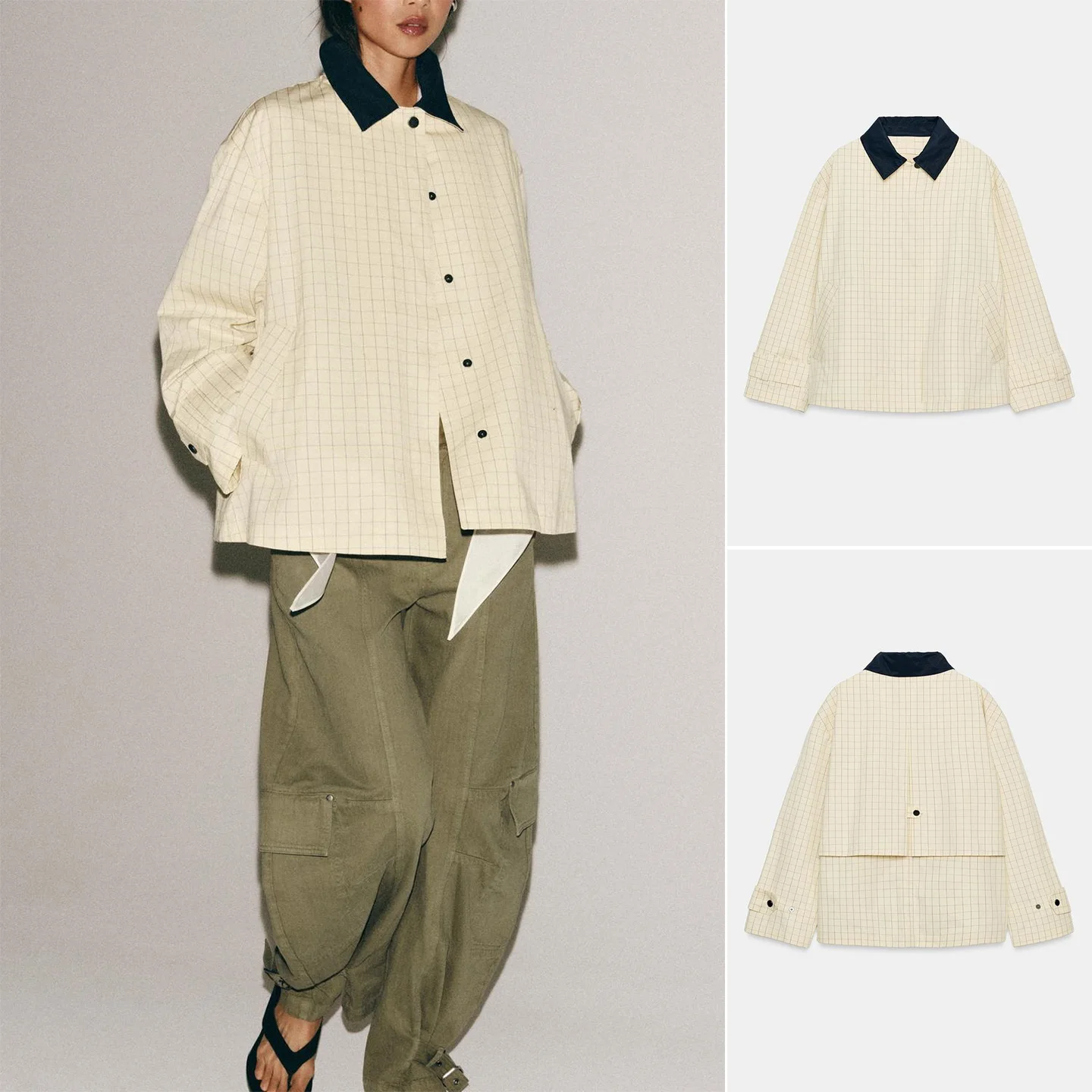 Spring Summer New Women's Casual Loose Fit Long Sleeve Plaid Coat Button up Collar Fashion Outerwear Polyester Fiber
Spring Summer New Women's Casual Loose Fit Long Sleeve Plaid Coat Button up Collar Fashion Outerwear Polyester Fiber