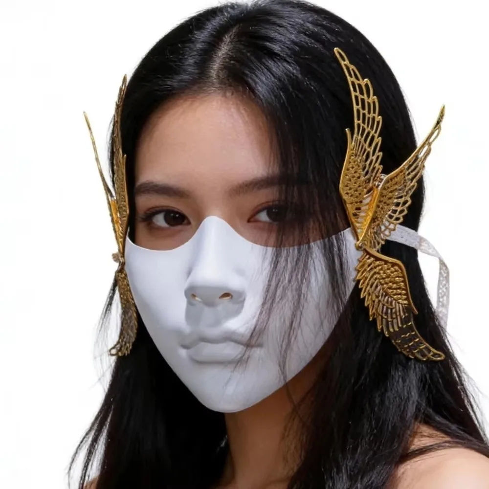Plastic Material Cyberpunk Mechanical Half Face Masks Steampunk With Wing Cosplay Masquerade Mask Punk Futuristic
Plastic Material Cyberpunk Mechanical Half Face Masks Steampunk With Wing Cosplay Masquerade Mask Punk Futuristic