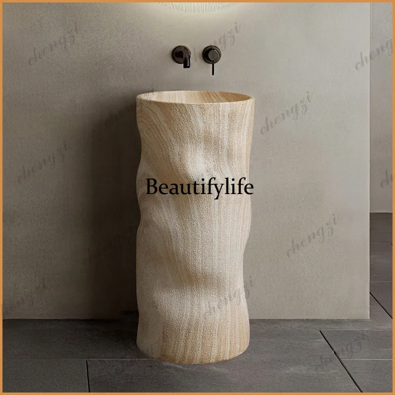 P37 Japanese-style cream wind wabi-sabi wind, column basin floor-to-ceiling integrated art wash basin, personalized creative
P37 Japanese-style cream wind wabi-sabi wind, column basin floor-to-ceiling integrated art wash basin, personalized creative