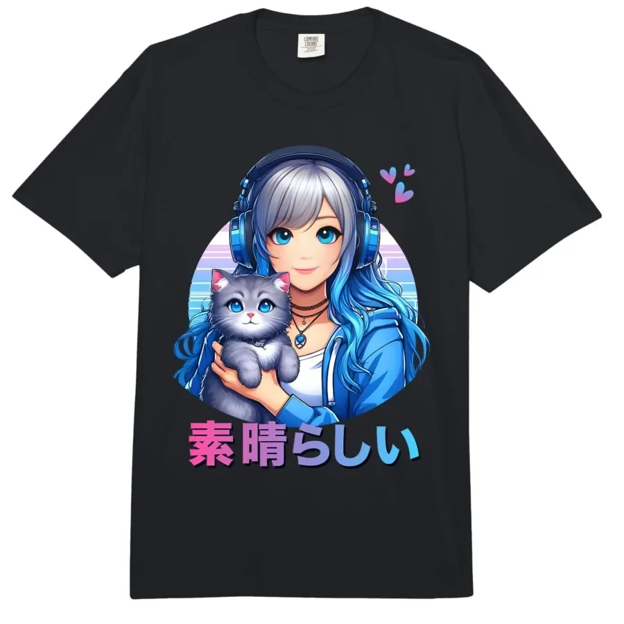 Cute Anime Girl with a Cat for Cat Lover Kawaii Otaku Manga T-shirt For Men Women 100% Cotton T Shirts Short Sleeve Tops 0420-2
Cute Anime Girl with a Cat for Cat Lover Kawaii Otaku Manga T-shirt For Men Women 100% Cotton T Shirts Short Sleeve Tops 0420-2