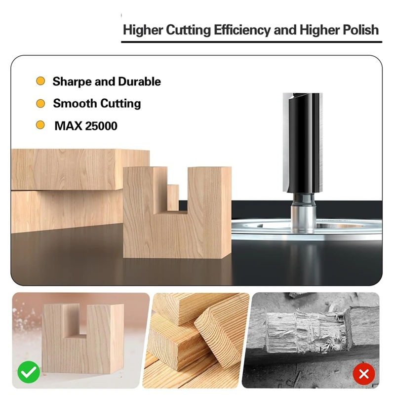 7Pc Straight Router Bit Set 1/4 Shank,Straight Bit Dado,Cut Dia 1/8in,5/32in,3/16in,1/4in,5/16in,3/8in,1/2in Router Bits-A21R
7Pc Straight Router Bit Set 1/4 Shank,Straight Bit Dado,Cut Dia 1/8in,5/32in,3/16in,1/4in,5/16in,3/8in,1/2in Router Bits-A21R