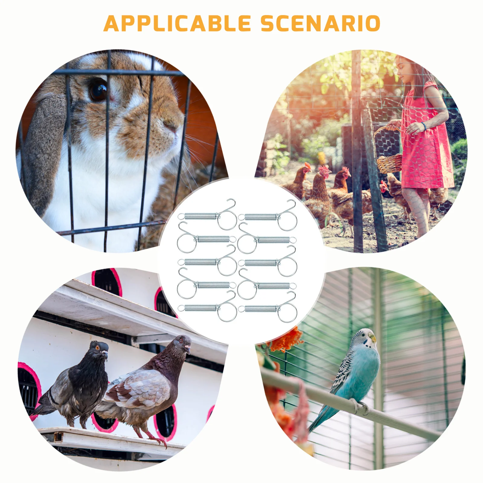 10Pcs Cage Door Spring Hook Easy Install Portable Lightweight Pet Cage Accessory Feeder Spring Hook Pet Supplies
10Pcs Cage Door Spring Hook Easy Install Portable Lightweight Pet Cage Accessory Feeder Spring Hook Pet Supplies