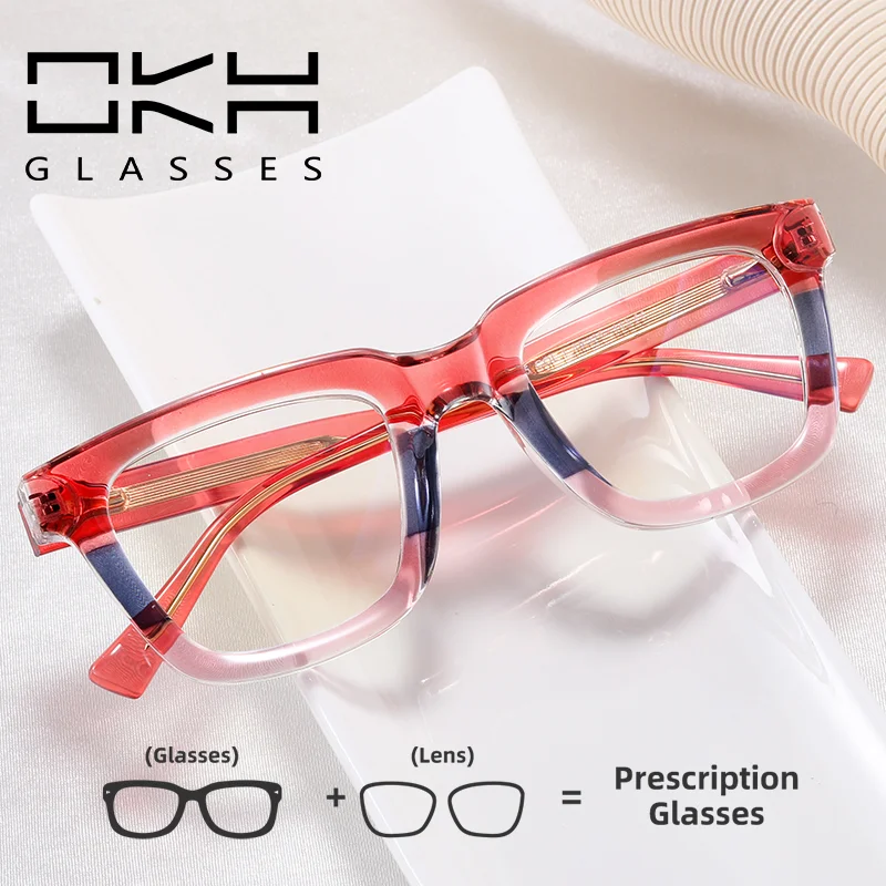 OKH Fashion Trend Gradient Color Glasses Frame Women Progressive Multifocal Glasses Reading Myopia Prescription Eyeglass Custom
OKH Fashion Trend Gradient Color Glasses Frame Women Progressive Multifocal Glasses Reading Myopia Prescription Eyeglass Custom