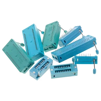 1 teile/los 14 16 18 20 24 28 32 40 p Stift 2,54mm grün dip universal zif ic buchse test lot typ ic lock sitz zif buchse
