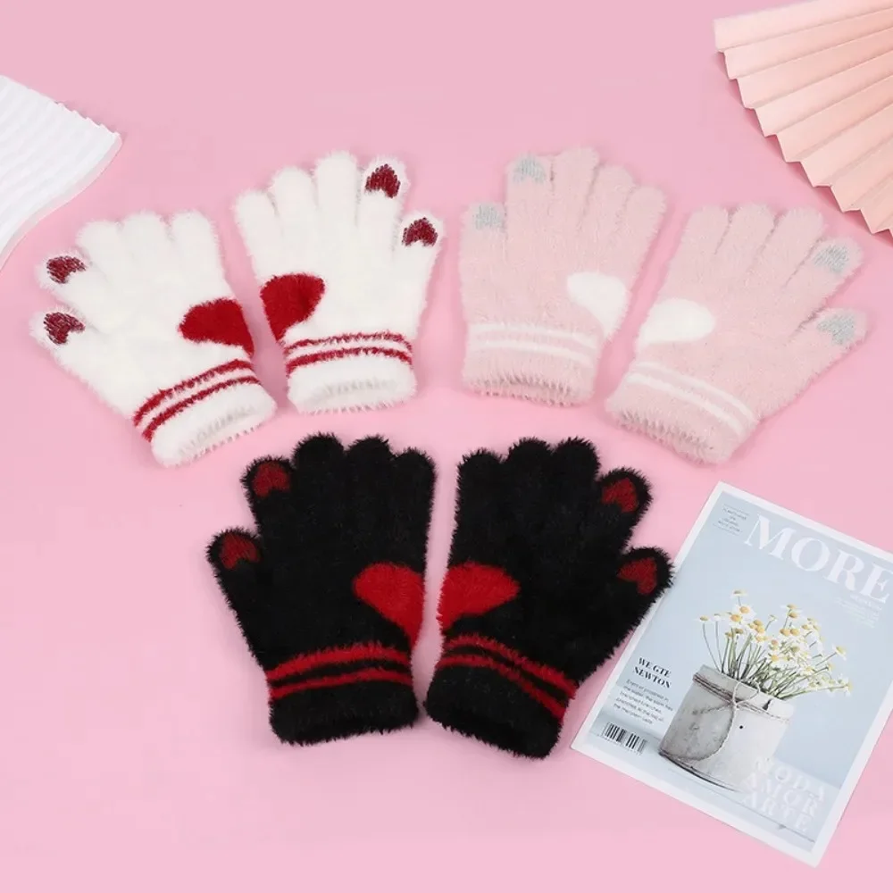 Autumn Winter Student Warm Gloves Cute Heart Knitted Touch Screen Gloves Kids Outdoor Driving Mittens Full Finger Skiing Gloves
Autumn Winter Student Warm Gloves Cute Heart Knitted Touch Screen Gloves Kids Outdoor Driving Mittens Full Finger Skiing Gloves
