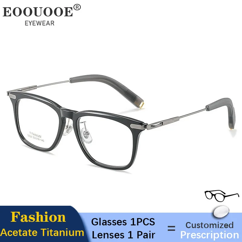 New Acetate Titanium Eyewear Prescription Glasses Men Optical Eyeglsses Myopia Lenses Hyperopia Reading Eyeglasses Progressive
New Acetate Titanium Eyewear Prescription Glasses Men Optical Eyeglsses Myopia Lenses Hyperopia Reading Eyeglasses Progressive
