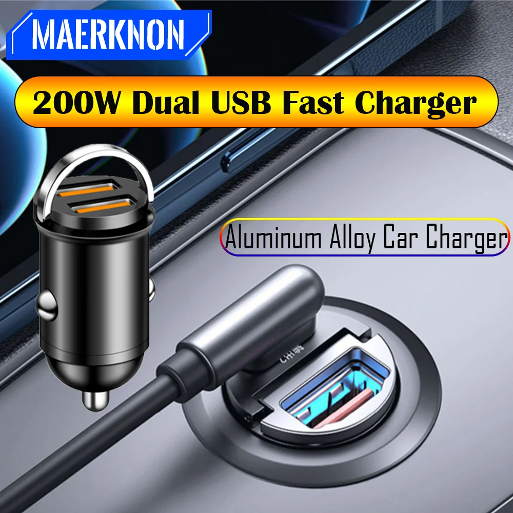 200W High Power Dual USB Fast Charging Mini Mobile Phone Car Charger For iPhone 16 Xiaomi 15 Huawei Samsung Smart Fast Charger
200W High Power Dual USB Fast Charging Mini Mobile Phone Car Charger For iPhone 16 Xiaomi 15 Huawei Samsung Smart Fast Charger