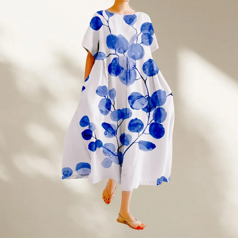 2025 New Simple Casual Loose Summer Cotton And Linen Dress Women Fashion Printed Short Sleeve Beach Midi Long Dress
2025 New Simple Casual Loose Summer Cotton And Linen Dress Women Fashion Printed Short Sleeve Beach Midi Long Dress