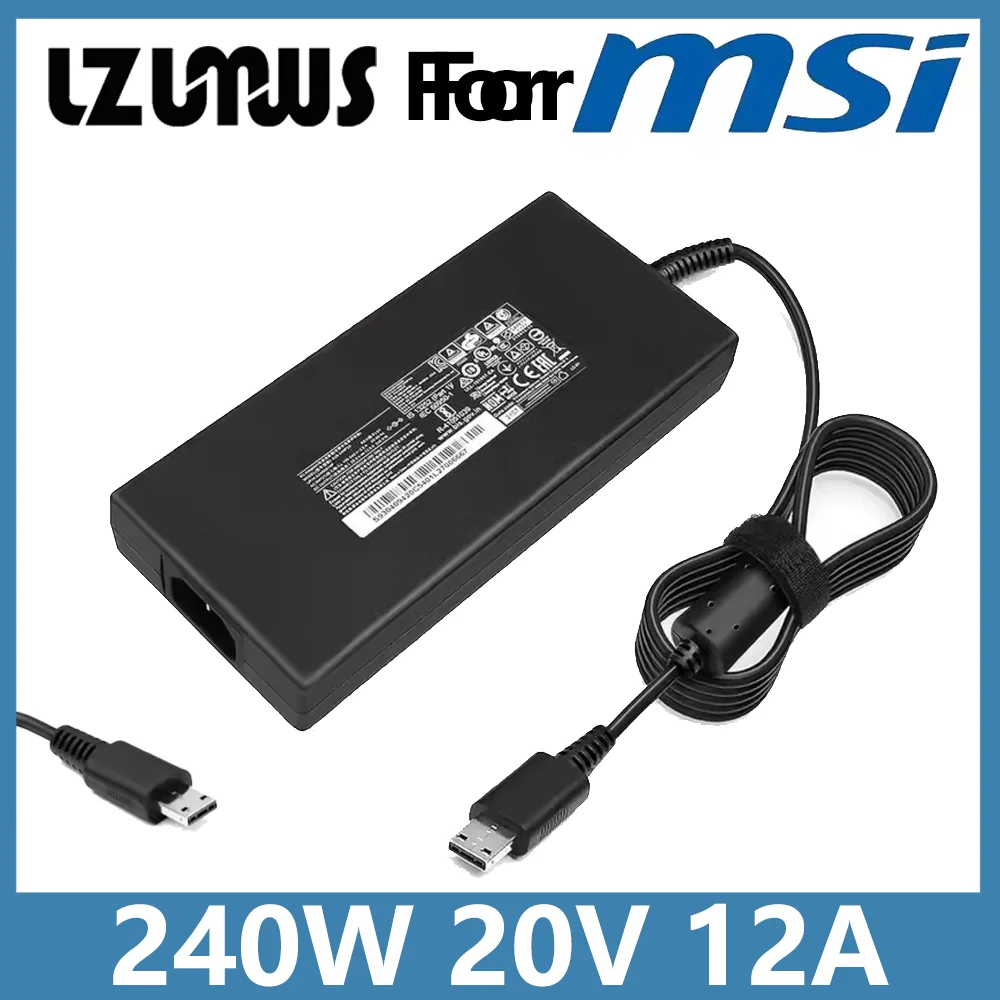240W, 20V 12A USB Notebook AC Power Adapter Compatible with MSI Katana GF66 GF76 GL66 GL76 Stealth 14 14Studio
240W, 20V 12A USB Notebook AC Power Adapter Compatible with MSI Katana GF66 GF76 GL66 GL76 Stealth 14 14Studio