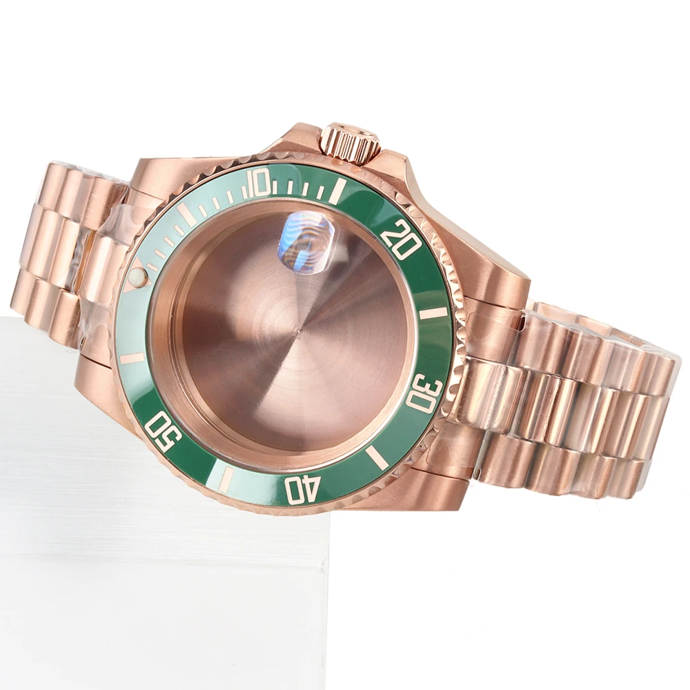 NH35 Case Strap 316 Stainless Steel 40mm Rose gold Watch Case Sapphire glass For SUB Yacht-Master NH35 NH36 NH34 NH38 Movement
NH35 Case Strap 316 Stainless Steel 40mm Rose gold Watch Case Sapphire glass For SUB Yacht-Master NH35 NH36 NH34 NH38 Movement