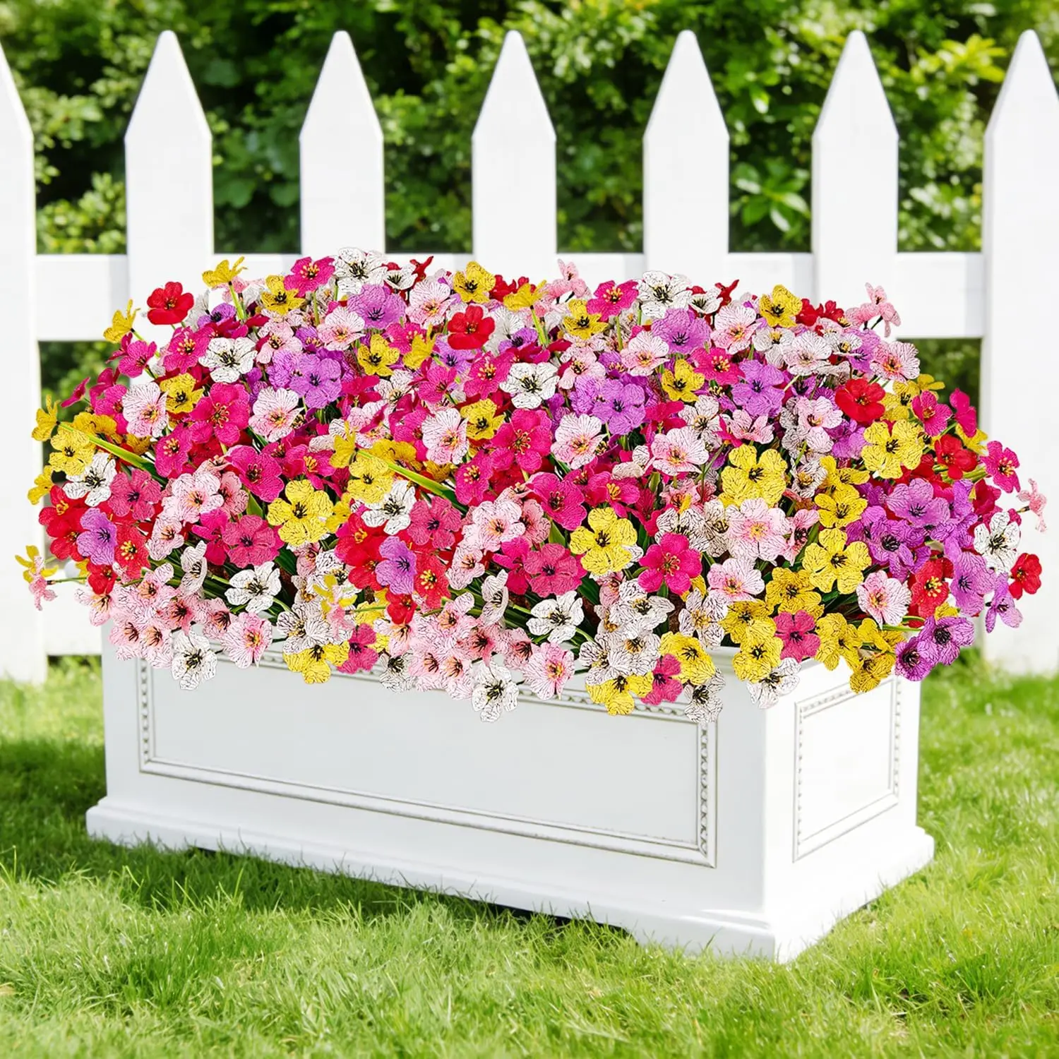 Artificial Flowers for Outdoors, 72 Bundles UV Resistant Faux Flowers No Fade Fake Plastic Plants for Outside Indoor Hom
Artificial Flowers for Outdoors, 72 Bundles UV Resistant Faux Flowers No Fade Fake Plastic Plants for Outside Indoor Hom