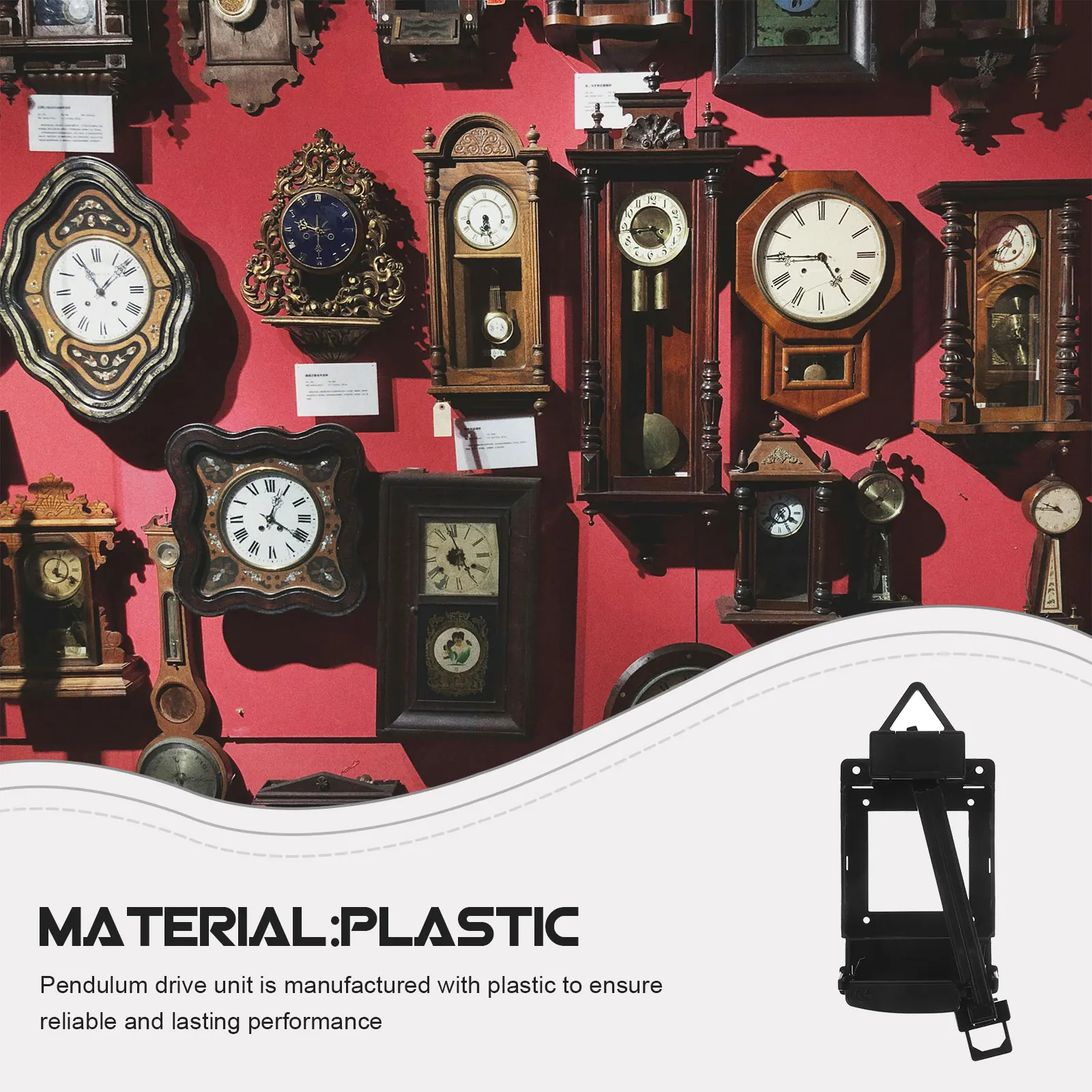 2Pcs Black Plastic Pendulum Drive Unit Heavy Duty Clock Swing Mechanism Quartz Movement Kit Pendulum Clock Parts Replacement 
2Pcs Black Plastic Pendulum Drive Unit Heavy Duty Clock Swing Mechanism Quartz Movement Kit Pendulum Clock Parts Replacement