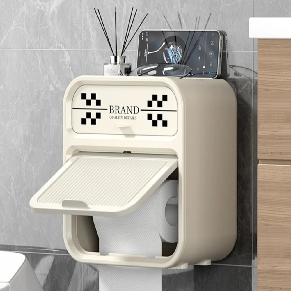 Waterproof Wall Tissue Box Multi-purpose Double Layer Roll Paper Holder Space Saving Good Looking Tissue Hanger Bathroom
Waterproof Wall Tissue Box Multi-purpose Double Layer Roll Paper Holder Space Saving Good Looking Tissue Hanger Bathroom