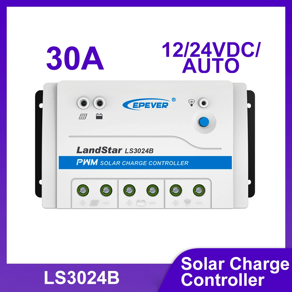 Контроллер заряда солнечных батарей EPEVER LS3024B 30A серии Land Star, 12/24В DC, автоматический, максимальное напряжение фотоэлектрических панелей 50В, солнечный регулятор
Контроллер заряда солнечных батарей EPEVER LS3024B 30A серии Land Star, 12/24В DC, автоматический, максимальное напряжение фотоэлектрических панелей 50В, солнечный регулятор
