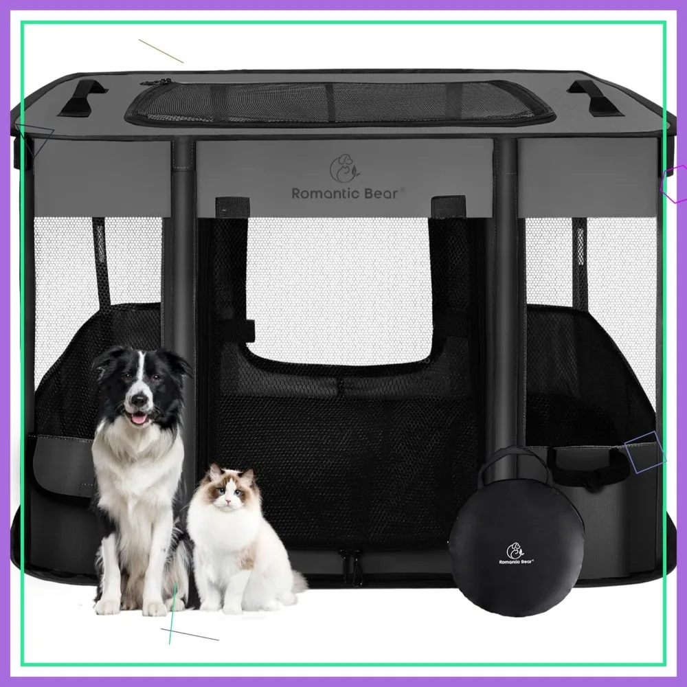 Складной манеж для домашних животных с водонепроницаемой крышкой, портативная питомная палатка для мелких животных, чехол для переноски
Складной манеж для домашних животных с водонепроницаемой крышкой, портативная питомная палатка для мелких животных, чехол для переноски