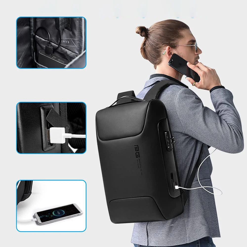 Men's Anti-Theft Backpack Waterproof Travel Backpacks High Tech Backpack with USB3.0 Charging Port Business Laptop Shoulder Bag 
Men's Anti-Theft Backpack Waterproof Travel Backpacks High Tech Backpack with USB3.0 Charging Port Business Laptop Shoulder Bag