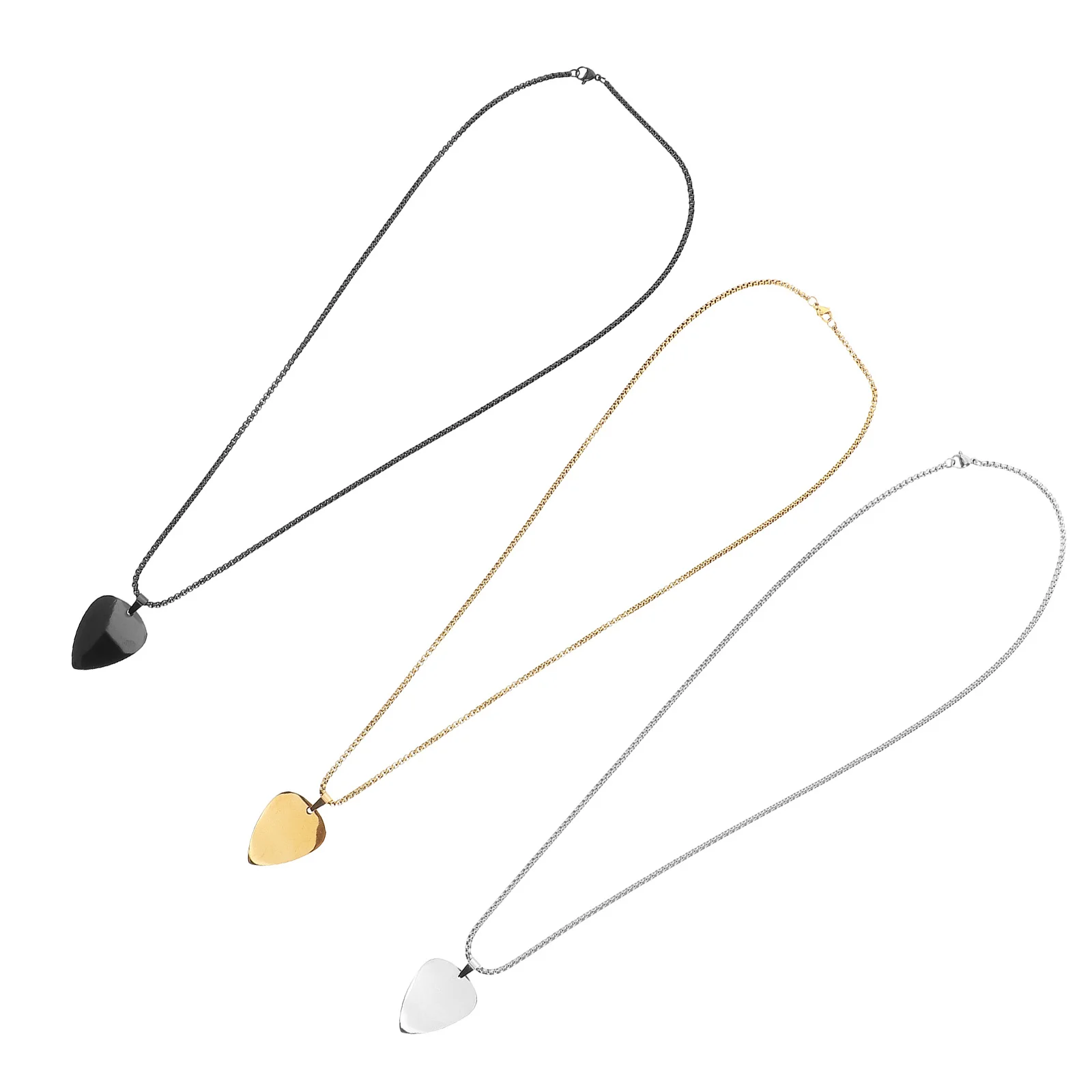 3 Pcs Titanium Guitar Pick Stainless Steel Picks Necklace for Men Jewlery Women Metal Pendant
3 Pcs Titanium Guitar Pick Stainless Steel Picks Necklace for Men Jewlery Women Metal Pendant