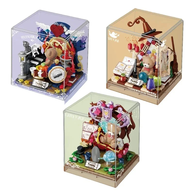 New Kawaii Cute Teddy Bear Building Blocks Time Magic Magic Street Scene Children Assembled Toy Model Ornaments Christmas Gift
New Kawaii Cute Teddy Bear Building Blocks Time Magic Magic Street Scene Children Assembled Toy Model Ornaments Christmas Gift