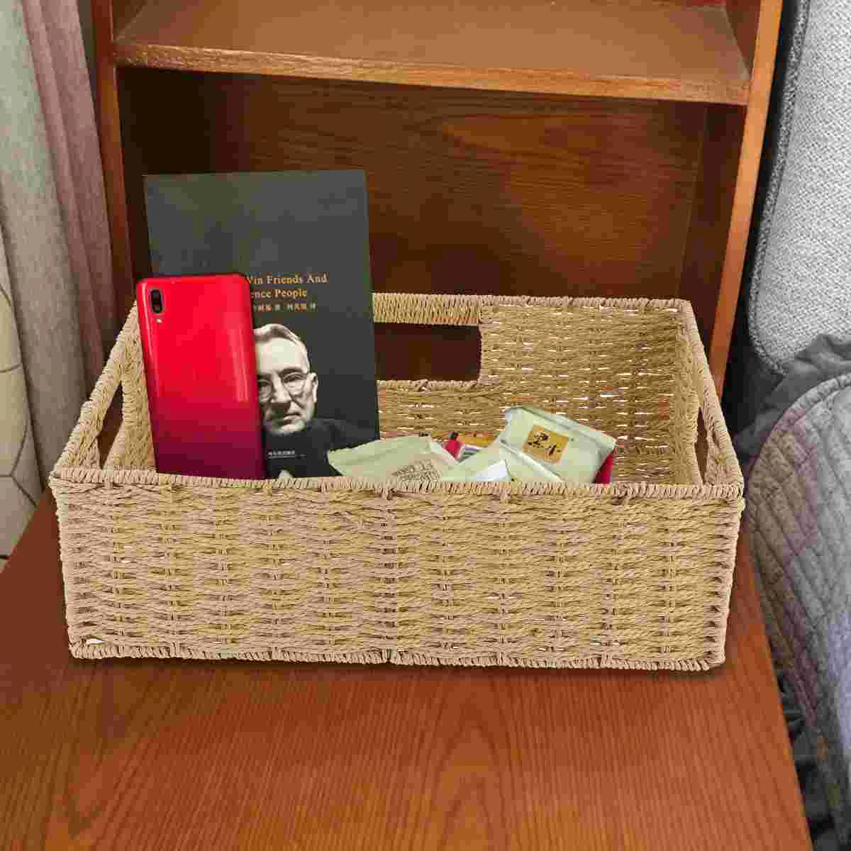 Square Container Rattan Sundries Storage Basket Woven Desktop Weaving Beige Bucket Child
Square Container Rattan Sundries Storage Basket Woven Desktop Weaving Beige Bucket Child