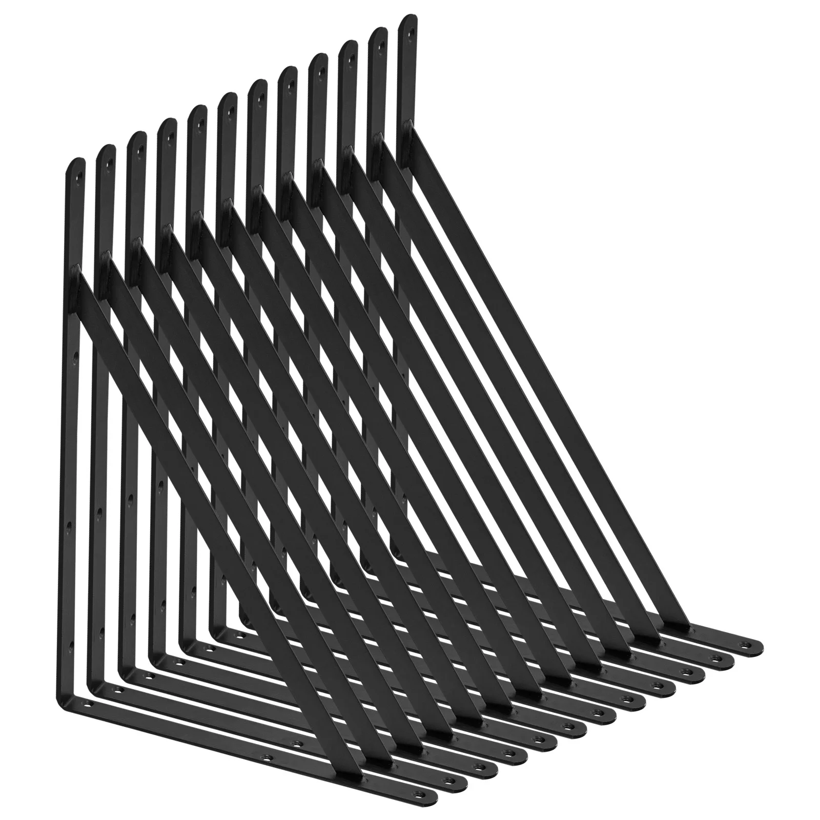 VEVOR Shelf Bracket, 18 x 12 in 12 Pcs, Heavy Duty Floating Shelf Brackets, Brackets for Shelves, 3mm Thick Matte Black Triangle Shelf Bracket,Steel Shelving Brackets with 160 lbs Load Capacity
VEVOR Shelf Bracket, 18 x 12 in 12 Pcs, Heavy Duty Floating Shelf Brackets, Brackets for Shelves, 3mm Thick Matte Black Triangle Shelf Bracket,Steel Shelving Brackets with 160 lbs Load Capacity