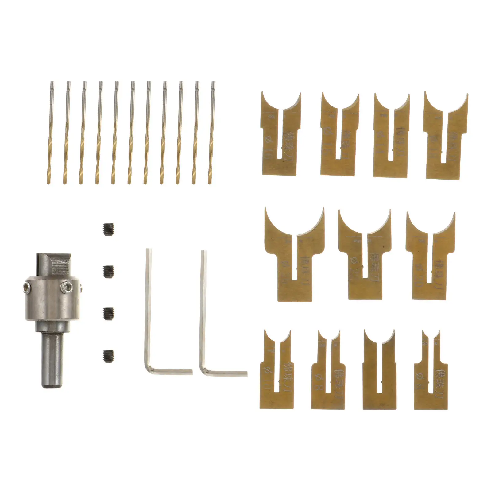 24Pcs Woodworking Drill Bit Set Buddha Beads Bit Wooden Ring Maker DIY Jewelry Tools Beads Drill Set for Rings Bracelets
24Pcs Woodworking Drill Bit Set Buddha Beads Bit Wooden Ring Maker DIY Jewelry Tools Beads Drill Set for Rings Bracelets