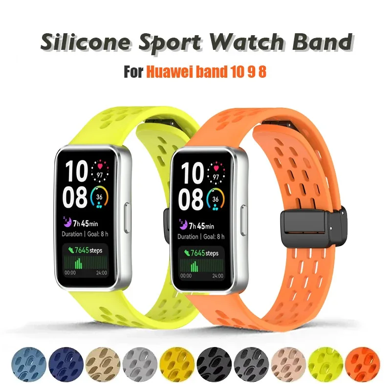 Silicone Sport Strap For Huawei Band 10 9 8 Comfortable Magnetic Buckle Adjustable Watchband Huanwei Band 10 9 8 Accessories
Silicone Sport Strap For Huawei Band 10 9 8 Comfortable Magnetic Buckle Adjustable Watchband Huanwei Band 10 9 8 Accessories