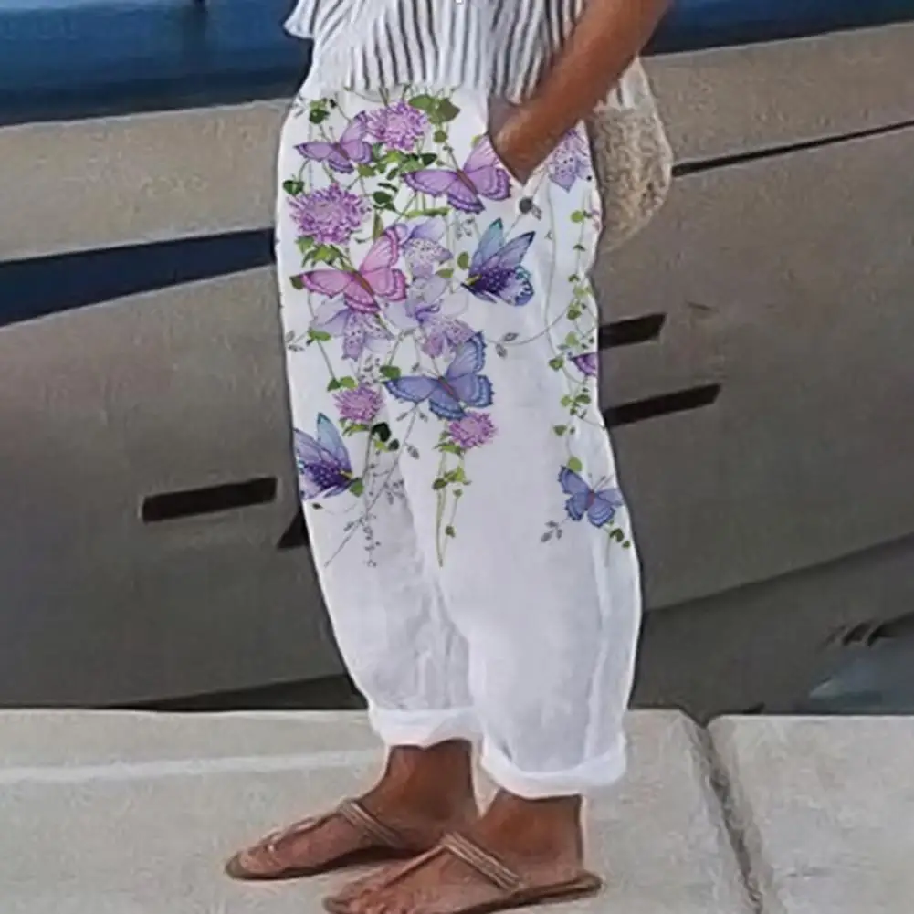 Vintage Flower Floral Print Women Pants Summer Pocket Harem Pants Elastic Waist Wide Leg Trousers Sweatpants pantalones de mujer
Vintage Flower Floral Print Women Pants Summer Pocket Harem Pants Elastic Waist Wide Leg Trousers Sweatpants pantalones de mujer
