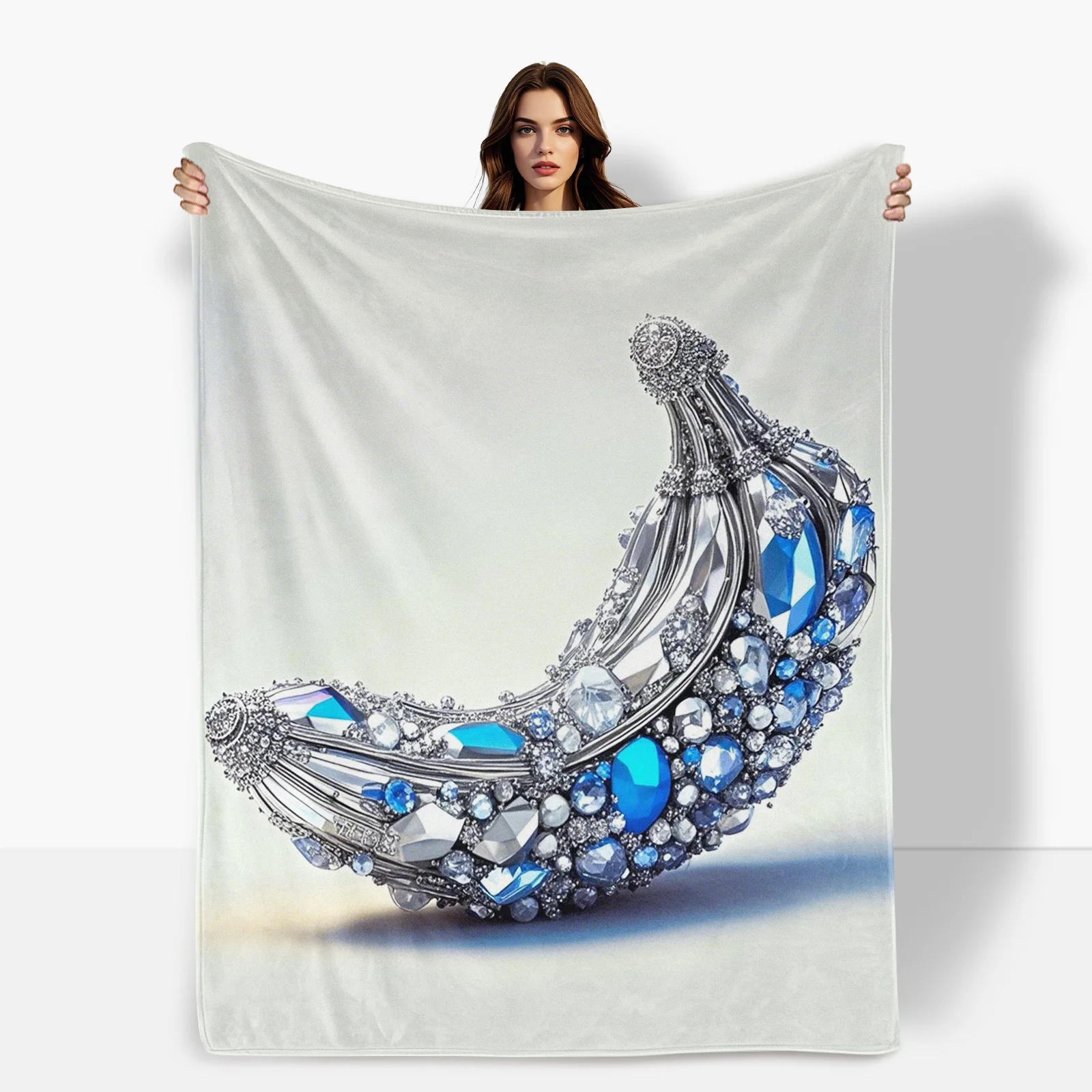 Silver Banana Sapphire Inspired Creative Blanket For Modern And Unique Themed Room Or Living Space Decoration Accent
Silver Banana Sapphire Inspired Creative Blanket For Modern And Unique Themed Room Or Living Space Decoration Accent