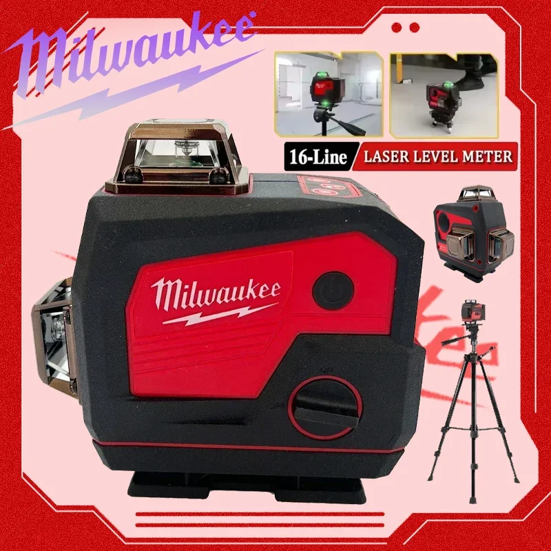 Milwaukee 360° Horizontal And Vertical Cross Green Light 16 Lines Laser Level Meter Horn Function Self-Leveling Tool
Milwaukee 360° Horizontal And Vertical Cross Green Light 16 Lines Laser Level Meter Horn Function Self-Leveling Tool