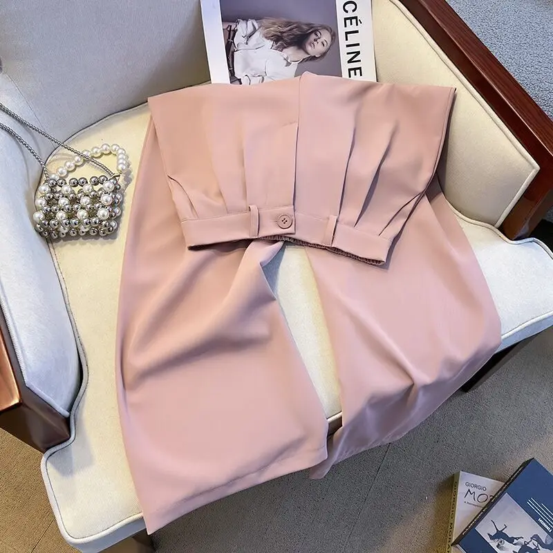 2025 New Spring Summer Fashion Buttons Solid Color High Waist Wide Leg Pants Female Casual All-match Loose Pink Straight Women
2025 New Spring Summer Fashion Buttons Solid Color High Waist Wide Leg Pants Female Casual All-match Loose Pink Straight Women