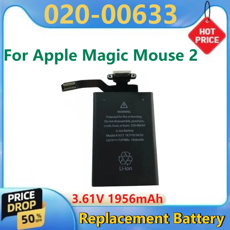 For Apple Magic Mouse 2 Brand New High Quality 3.61V 1956mAh A1672 020-00634(020-00633) Wireless Mouse Battery
For Apple Magic Mouse 2 Brand New High Quality 3.61V 1956mAh A1672 020-00634(020-00633) Wireless Mouse Battery