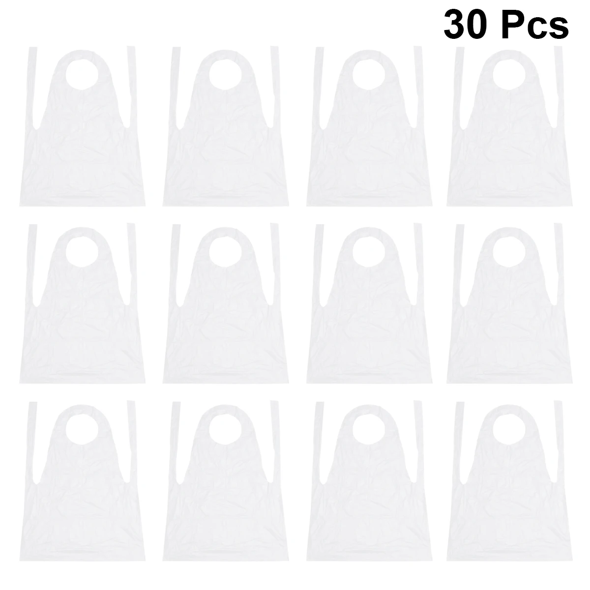 30pcs Disposable Plastic Aprons Drip Proof Plastic Aprons White Adult Size for Cooking Painting Messy Activities
30pcs Disposable Plastic Aprons Drip Proof Plastic Aprons White Adult Size for Cooking Painting Messy Activities