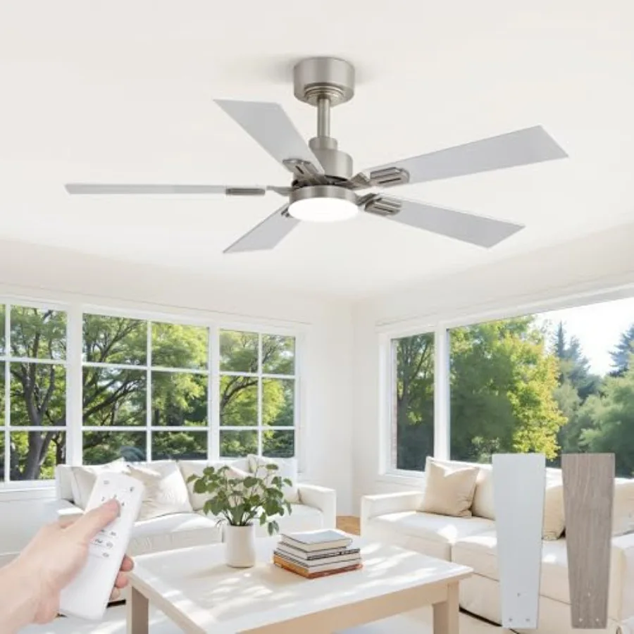 42 Ceiling Fans with Lights and Remote Modern Low Profile Ceiling Fans with Dimmable 3CCT Quiet DC Motor Reversible Celing Fan
42 Ceiling Fans with Lights and Remote Modern Low Profile Ceiling Fans with Dimmable 3CCT Quiet DC Motor Reversible Celing Fan