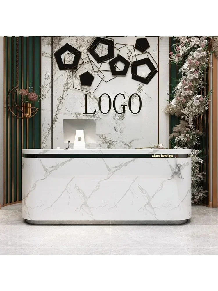 Simple Modern Beauty & Health Club Bar Counter Nail Salon Cashier Reception Desk
Simple Modern Beauty & Health Club Bar Counter Nail Salon Cashier Reception Desk