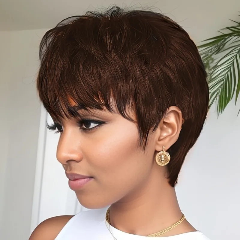 machine made short straight pixie cut natural black color 6inch 150% density human hair wigs for women daily use remy wig
machine made short straight pixie cut natural black color 6inch 150% density human hair wigs for women daily use remy wig