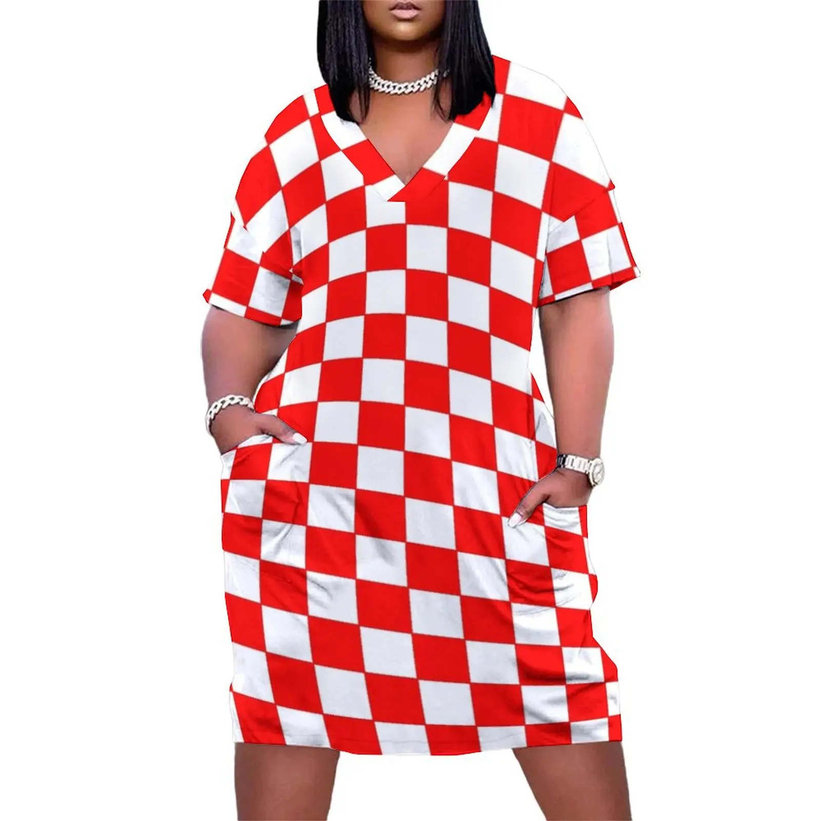 Checkers - Red and White Loose Pocket Dress beach dress dress summer 2025 women dresses for woman
Checkers - Red and White Loose Pocket Dress beach dress dress summer 2025 women dresses for woman