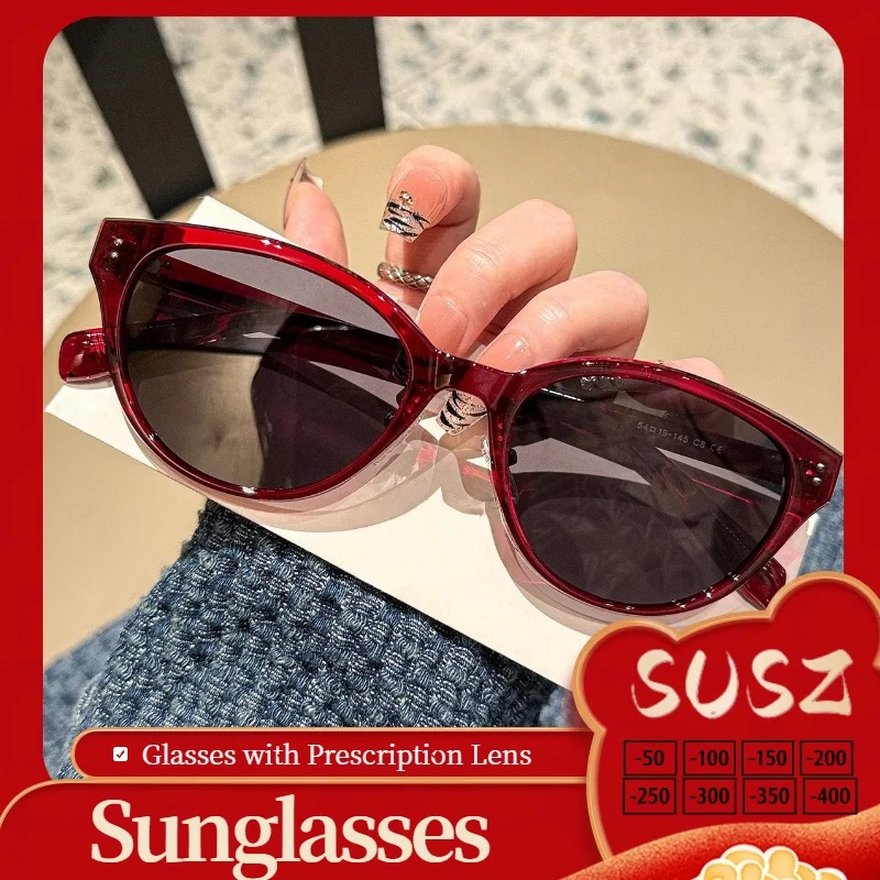 SUSZ Summer Cat Eye Prescription Sunglasses Women Optical Myopia Frame Fashion Shades For Beach Travel Holiday Outdoor Glasses
SUSZ Summer Cat Eye Prescription Sunglasses Women Optical Myopia Frame Fashion Shades For Beach Travel Holiday Outdoor Glasses