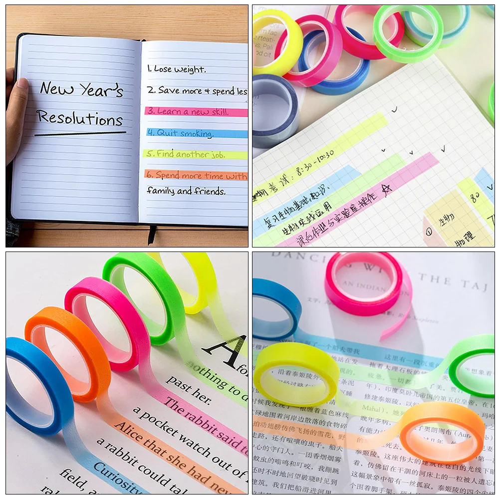 Colored Marking Tapes 20 Rolls Transparent Page Markers Highlight Tapes for Beginners Children Book Annotation Supplies
Colored Marking Tapes 20 Rolls Transparent Page Markers Highlight Tapes for Beginners Children Book Annotation Supplies