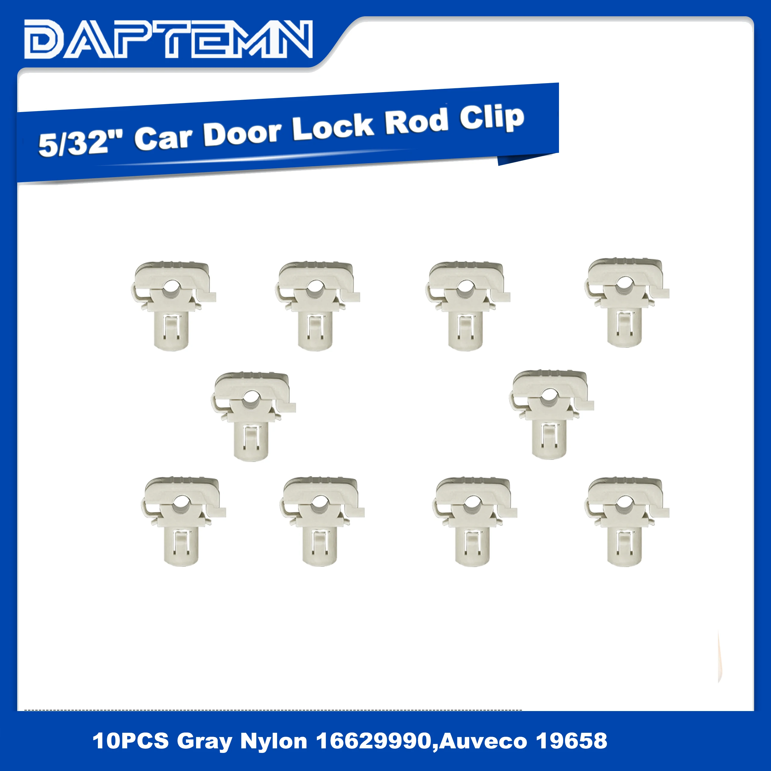 10Pcs Door Lock Rod Clips, Fit 5/32” Door Lock Rod Clip for GM 16629990, 16675980, Ford F150 F250 F350 F450 F550
10Pcs Door Lock Rod Clips, Fit 5/32” Door Lock Rod Clip for GM 16629990, 16675980, Ford F150 F250 F350 F450 F550