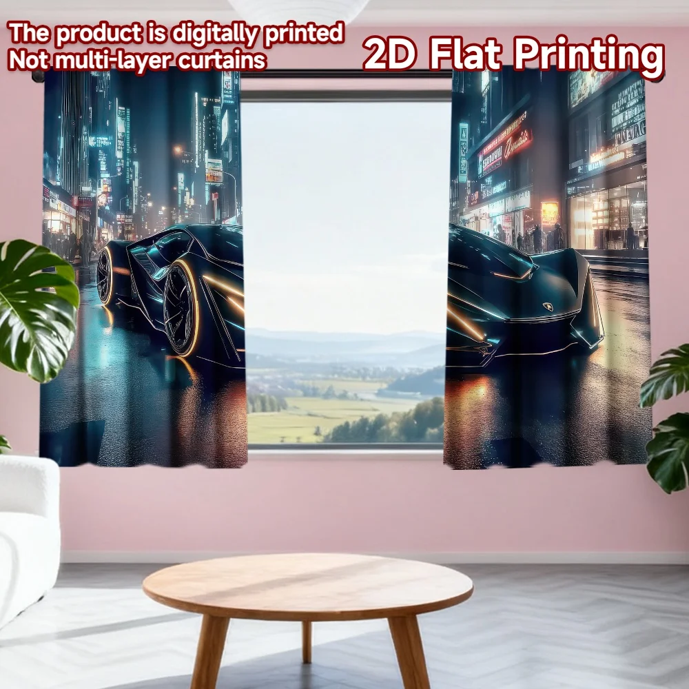 2D flat printing 2pcs Party Curtain Futuristic Supercar in City Digital Printed Polyester Drapes Family Party Use for Holiday
2D flat printing 2pcs Party Curtain Futuristic Supercar in City Digital Printed Polyester Drapes Family Party Use for Holiday