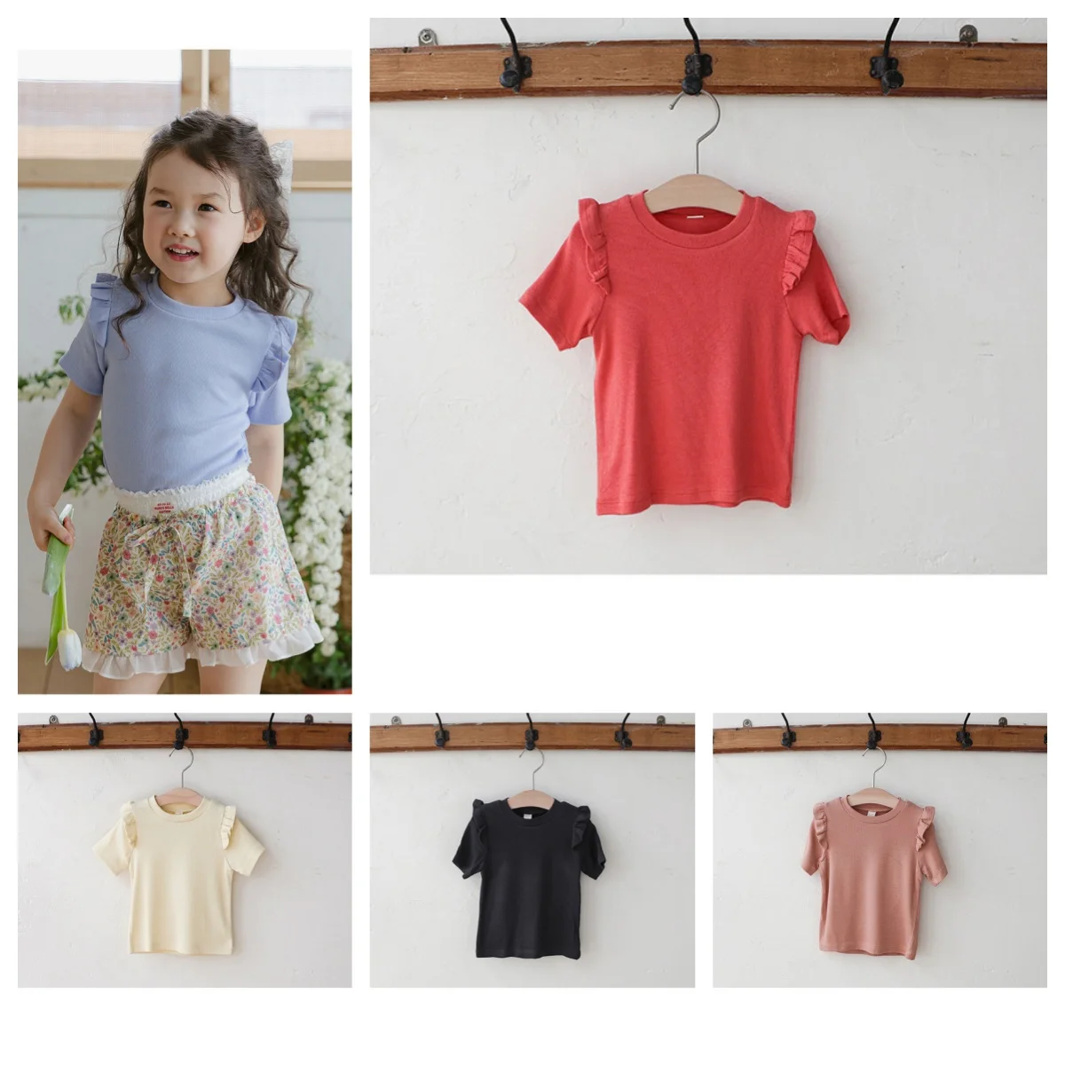 Mother Kids 5 colors Of 2025 Summer New Girls Elastic Cotton Soft Round Neck Versatile Elastic Baby Girls' Short-Sleeved T-shirt
Mother Kids 5 colors Of 2025 Summer New Girls Elastic Cotton Soft Round Neck Versatile Elastic Baby Girls' Short-Sleeved T-shirt
