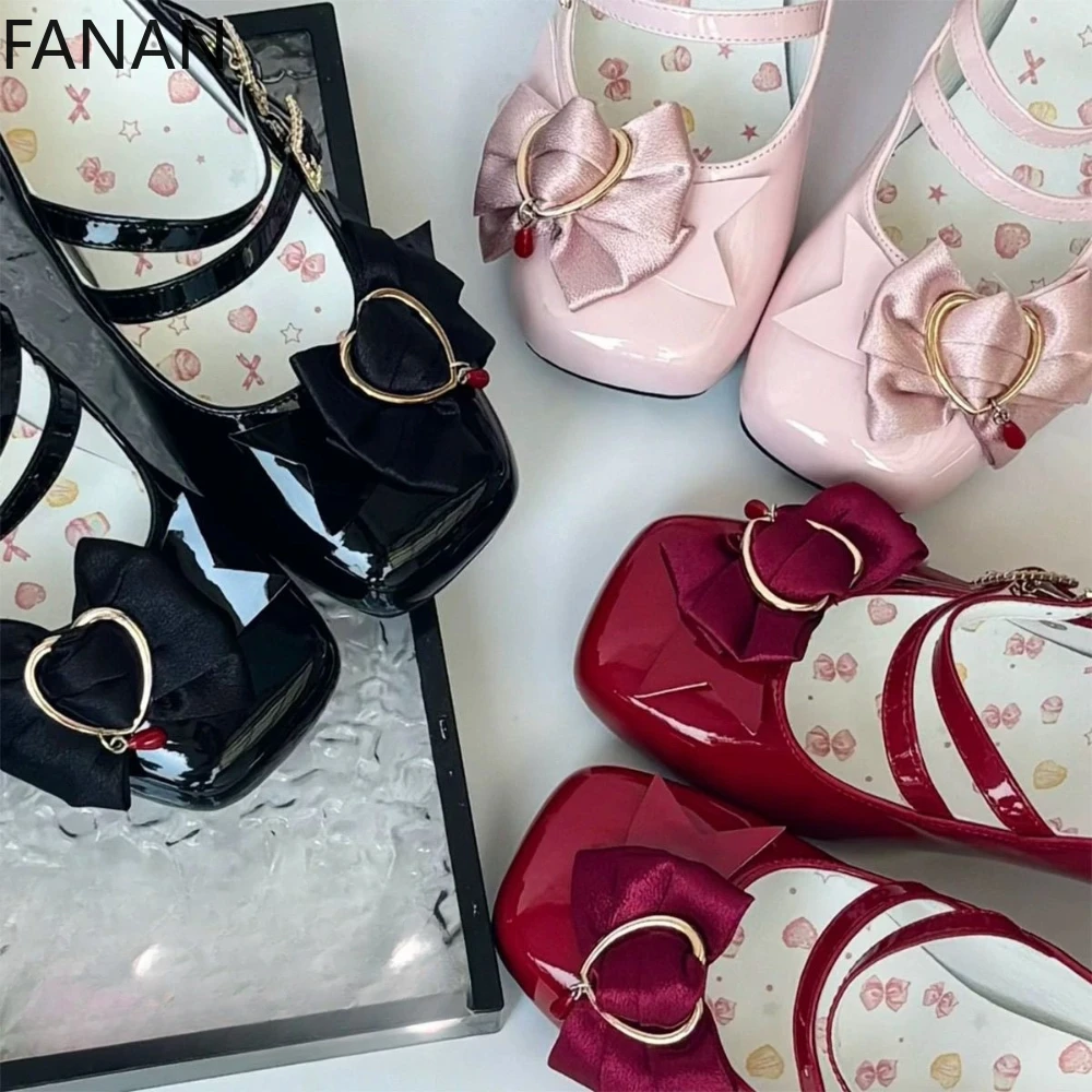 Elegant Mary Jane Lolita Shoes for Women Pink Platform Leather Bowknot Mid Heel Pumps Fashion Non-Slip Flat Shoes 2525 Original
Elegant Mary Jane Lolita Shoes for Women Pink Platform Leather Bowknot Mid Heel Pumps Fashion Non-Slip Flat Shoes 2525 Original