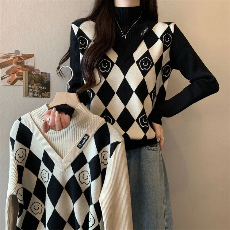 2024 Women's Autumn/Winter Vest - Knitted Faux Two-Piece, Half Turtleneck, for Plus-Size & Large Size Gothic Clothes Sweater
2024 Women's Autumn/Winter Vest - Knitted Faux Two-Piece, Half Turtleneck, for Plus-Size & Large Size Gothic Clothes Sweater