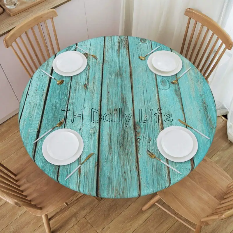 Круглая скатерть, потертая бирюзовая скатерть под дерево, эластичный край, пристроенная крышка стола, подходит для столов диаметром до 45–50 дюймов
Круглая скатерть, потертая бирюзовая скатерть под дерево, эластичный край, пристроенная крышка стола, подходит для столов диаметром до 45–50 дюймов
