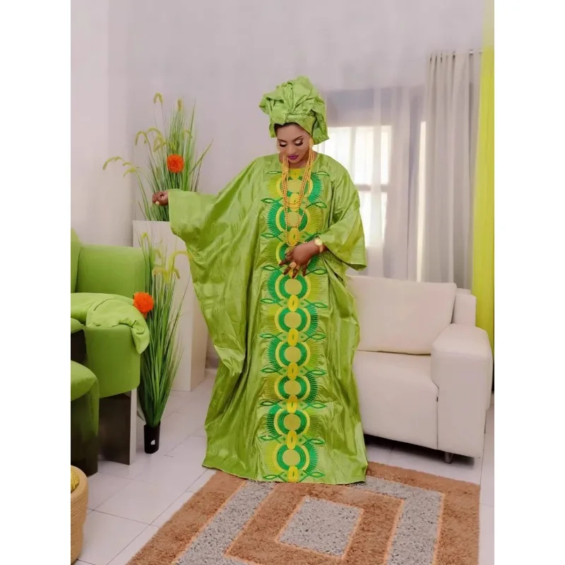 African Dresses For Woman Bazin Riche Embroidery Design Long Dress
African Dresses For Woman Bazin Riche Embroidery Design Long Dress