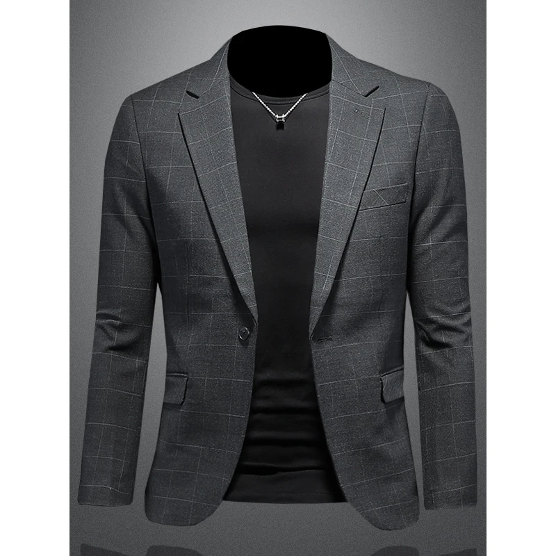 Slim Fit Men's Casual Thin Suit Jaet Faionable Urban Sle Cotton Blend Fabric Stand Cut Single Button Long Sve Suit
Slim Fit Men's Casual Thin Suit Jaet Faionable Urban Sle Cotton Blend Fabric Stand Cut Single Button Long Sve Suit