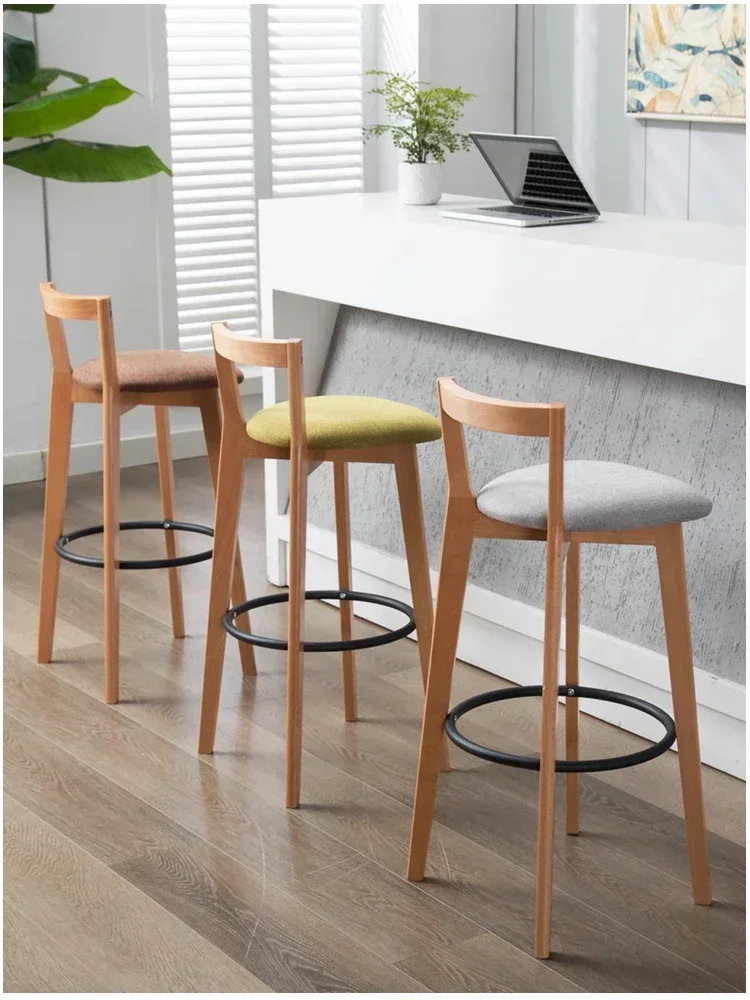 Bar Chair Nordic Solid Wood Modern Minimalist Creative Bar Stool New Chinese Balcony Home Light Luxury Backrest High Bar Chair
Bar Chair Nordic Solid Wood Modern Minimalist Creative Bar Stool New Chinese Balcony Home Light Luxury Backrest High Bar Chair